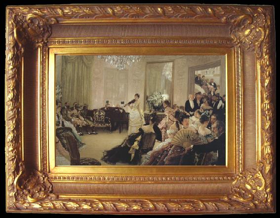 framed  James Tissot Hush (nn01), Ta021